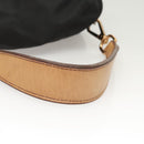 PRADA Shoulder Bag Nylon Black Gold Auth 123769-7