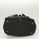 PRADA Shoulder Bag Nylon Black Gold Auth 123769-5