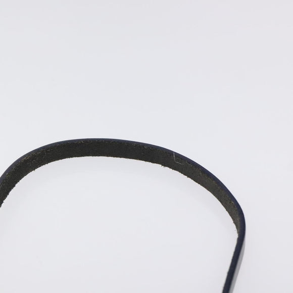 FENDI Zucchino Canvas Mamma Baguette Shoulder Bag Navy Silver Auth 123778