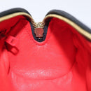 CHANEL Matelasse Fringe Pouch Satin Black Gold CC Auth 123782-18