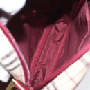 BURBERRY Nova Check Shoulder Bag Canvas Beige Gold Auth 123788-12