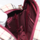 BURBERRY Nova Check Shoulder Bag Canvas Beige Gold Auth 123788-17