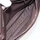 BURBERRY Nova Check Shoulder Bag Canvas Beige Silver Auth 123791-12