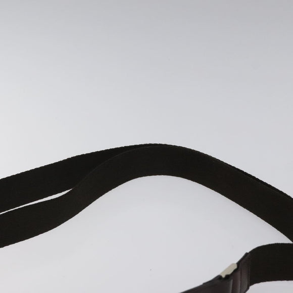 BURBERRY Nova Check Shoulder Bag Canvas Beige Silver Auth 123791