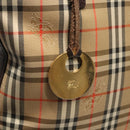 BURBERRY Nova Check Shoulder Bag Canvas Beige Gold Auth 123802-10