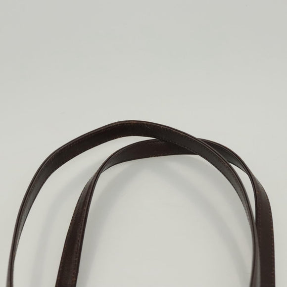 BURBERRY Nova Check Shoulder Bag Canvas Beige Gold Auth 123802