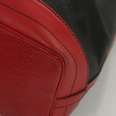 LOUIS VUITTON Epi Noe Shoulder Bag Bicolor Black Red M44017 LV Auth 123803-14