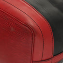 LOUIS VUITTON Epi Noe Shoulder Bag Bicolor Black Red M44017 LV Auth 123803-16
