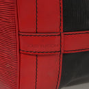 LOUIS VUITTON Epi Noe Shoulder Bag Bicolor Black Red M44017 LV Auth 123803-17