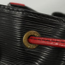 LOUIS VUITTON Epi Noe Shoulder Bag Bicolor Black Red M44017 LV Auth 123803-18