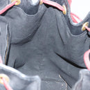 LOUIS VUITTON Epi Noe Shoulder Bag Bicolor Black Red M44017 LV Auth 123803-20