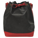 LOUIS VUITTON Epi Noe Shoulder Bag Bicolor Black Red M44017 LV Auth 123803-13