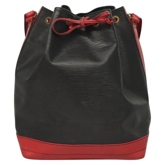 LOUIS VUITTON Epi Noe Shoulder Bag Bicolor Black Red M44017 LV Auth 123803