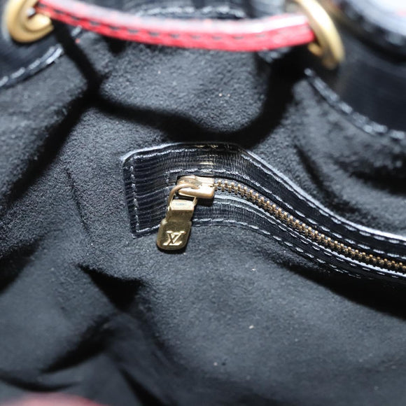 LOUIS VUITTON Epi Noe Shoulder Bag Bicolor Black Red M44017 LV Auth 123803