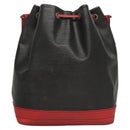 LOUIS VUITTON Epi Noe Shoulder Bag Bicolor Black Red M44017 LV Auth 123803-2