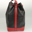 LOUIS VUITTON Epi Noe Shoulder Bag Bicolor Black Red M44017 LV Auth 123803-4