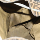 FENDI Zucca Canvas Backpack Black Brown gold Auth 123804-22