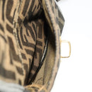 FENDI Zucca Canvas Backpack Black Brown gold Auth 123804-26