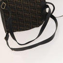 FENDI Zucca Canvas Backpack Black Brown gold Auth 123804-9