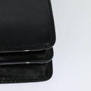 Chloe Shoulder Bag Leather Black Gold Auth 123811-16