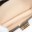 Chloe Shoulder Bag Leather Black Gold Auth 123811-20