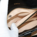 Chloe Shoulder Bag Leather Black Gold Auth 123811-21