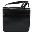 Chloe Shoulder Bag Leather Black Gold Auth 123811-2