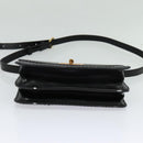 Chloe Shoulder Bag Leather Black Gold Auth 123811-5