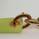 BOTTEGA VENETA The Chain Pouch Leather Yellow Gold Auth 123813SAM-20
