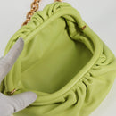 BOTTEGA VENETA The Chain Pouch Leather Yellow Gold Auth 123813AM-18