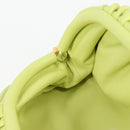 BOTTEGA VENETA The Chain Pouch Leather Yellow Gold Auth 123813AM-21