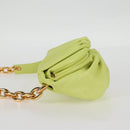 BOTTEGA VENETA The Chain Pouch Leather Yellow Gold Auth 123813SAM-3