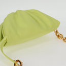 BOTTEGA VENETA The Chain Pouch Leather Yellow Gold Auth 123813SAM-6