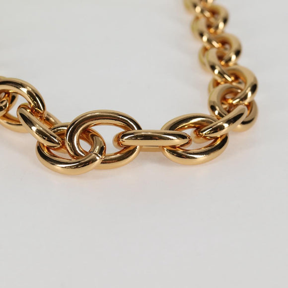 BOTTEGA VENETA The Chain Pouch Leather Yellow Gold Auth 123813AM