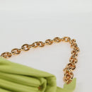 BOTTEGA VENETA The Chain Pouch Leather Yellow Gold Auth 123813AM-9