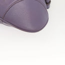 Salvatore Ferragamo Gancini Shoulder Bag Leather Purple Auth 123821-14