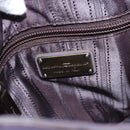Salvatore Ferragamo Gancini Shoulder Bag Leather Purple Auth 123821-19