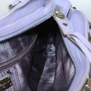 Salvatore Ferragamo Gancini Shoulder Bag Leather Purple Auth 123821-20