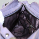 Salvatore Ferragamo Gancini Shoulder Bag Leather Purple Auth 123821-21