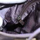 Salvatore Ferragamo Gancini Shoulder Bag Leather Purple Auth 123821-22