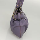 Salvatore Ferragamo Gancini Shoulder Bag Leather Purple Auth 123821-3