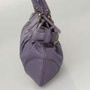 Salvatore Ferragamo Gancini Shoulder Bag Leather Purple Auth 123821-4