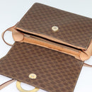 CELINE Macadam Canvas Circle Shoulder Bag PVC Leather Brown Gold Auth 123825-10