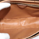 CELINE Macadam Canvas Circle Shoulder Bag PVC Leather Brown Gold Auth 123825-11