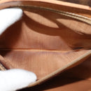 CELINE Macadam Canvas Circle Shoulder Bag PVC Leather Brown Gold Auth 123825-20