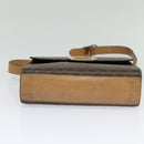 CELINE Macadam Canvas Circle Shoulder Bag PVC Leather Brown Gold Auth 123825-5