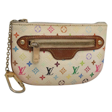 LOUIS VUITTON Monogram Multicolor Pochette MM Pouch White M60028 LV Auth 123829