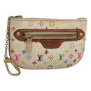 LOUIS VUITTON Monogram Multicolor Pochette MM Pouch White M60028 LV Auth 123829-1