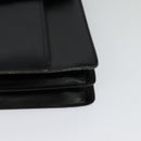 BALLY Hand Bag Leather 2way Black Gold Auth 123830-14