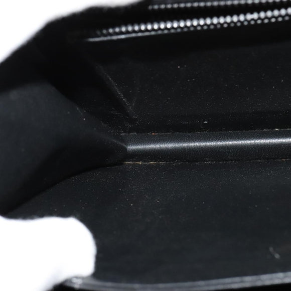 BALLY Hand Bag Leather 2way Black Gold Auth 123830